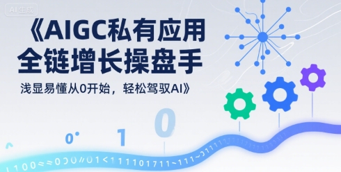 AIGC私有化应用全链增长操盘手，浅显易懂从0开始，轻松驾驭AI-资源鲟