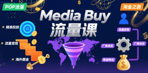 Media Buy之POP流量课，带你开启海外Media Buy淘金之路-资源鲟