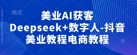 美业AI获客Deepseek+数字人-抖音美业教程电商教程-资源鲟
