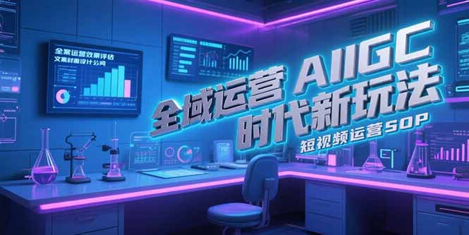 （15327期）全域运营AIGC时代新玩法，文案封面设计公式，短视频运营SOP-资源鲟