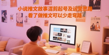 小说推文故事混剪起号及运营思路，看了做推文可以少走弯路-资源鲟