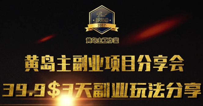 黄岛主副业分享会1期：3天3个副业玩法，速度上车-资源鲟