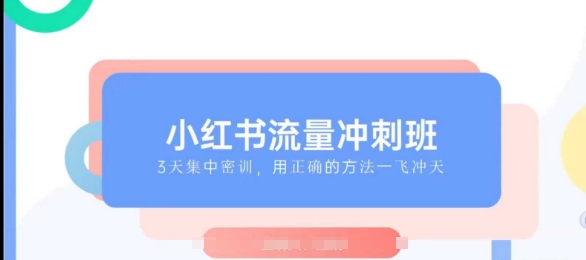 小红书流量冲刺班2025，最懂小红书的女人，快速教你2025年入局小红书-资源鲟