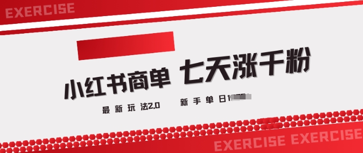 小红书商单2.0最新玩法，3天涨千粉单日变现多张-资源鲟
