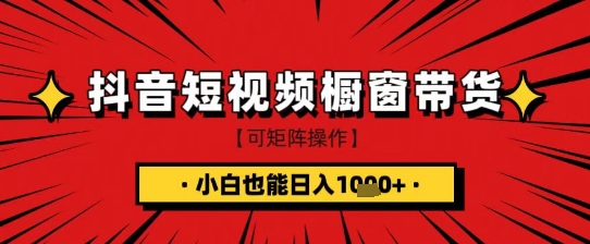 抖音短视频食品橱窗带货，小白轻松上手日入1k+【揭秘】-资源鲟
