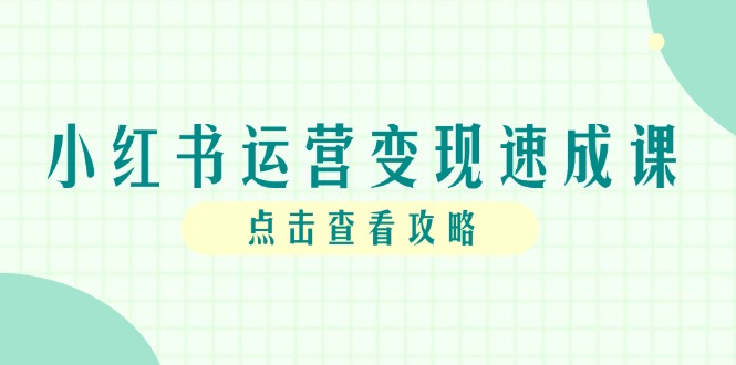 （14951期）小红书运营变现速成课，账号搭建到暴力起号，个人IP全流程指南-资源鲟