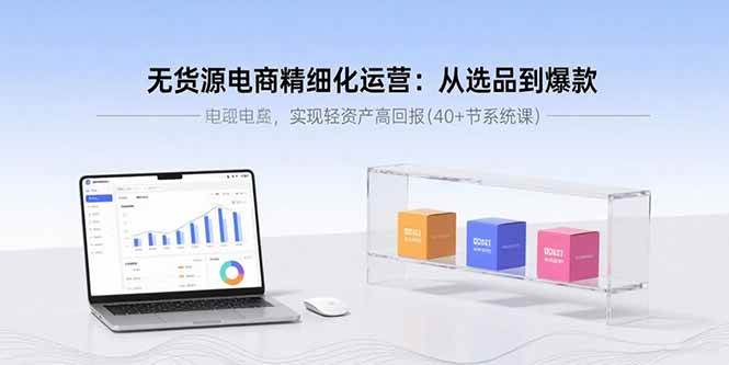 (15896期)无货源电商精细化运营:从选品到爆款,实现轻资产高回报(40+节系统课)-资源鲟