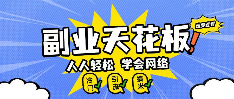 副业天花板0成本做网络，小白轻松上手-资源鲟