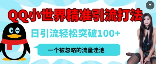 QQ私域引流平台，流量年轻且巨大，实操单日引流100+创业粉，月精准变现1W+-资源鲟