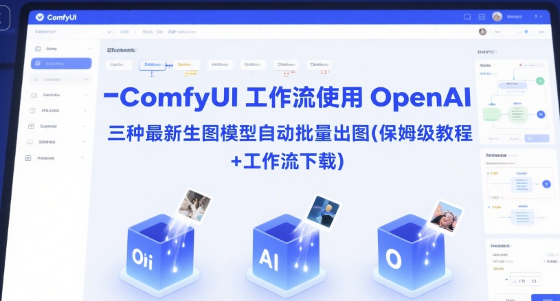 ComfyUI 工作流使用 OpenAI 三种最新生图模型自动批量出图(保姆级教程+工作流下载)-资源鲟