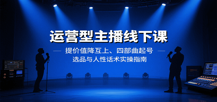 运营型主播线下课：提价值降互上、四部曲起号、选品与人性话术实操指南-资源鲟