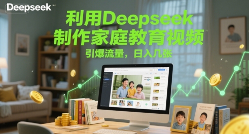 利用Deepseek制作家庭教育视频，引爆流量，日入几张-资源鲟