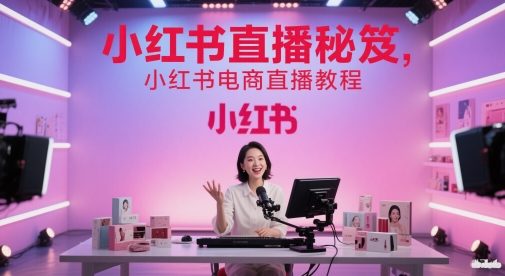 小红书直播秘笈，小红书电商直播教程-资源鲟