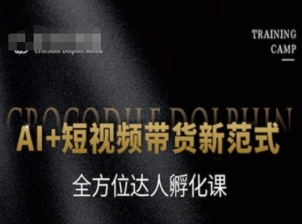 AI+短视频带货新范式，全方位达人孵化课-资源鲟