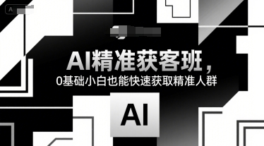AI精准获客班，0基础小白也能快速获取精准人群-资源鲟