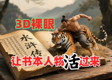 书本人物裸眼3D视频，新的玩法，流量超猛，保姆级教程-资源鲟