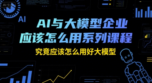 AI与大模型企业应该怎么用系列课程，究竟应该怎么用好大模型-资源鲟