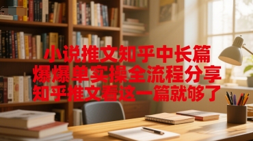 小说推文知乎中长篇爆单实操全流程分享，知乎推文看这一篇就够了-资源鲟