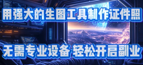 用强大的生图工具制作证件照，无需专业设备，轻松开启副业-资源鲟