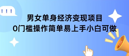 女单身经济项目变现周期长可复购率高日入1k+-资源鲟