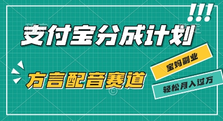 利用方言配音视频，挣支付宝生活号分成计划收益，操作简单，新手小白也能轻松月入过W-资源鲟