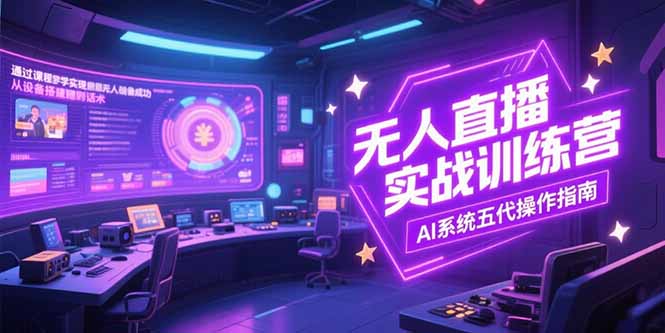 （15315期）无人直播实操训练营，从设备搭建到话术，AI系统五代操作指南(7月更新)-资源鲟