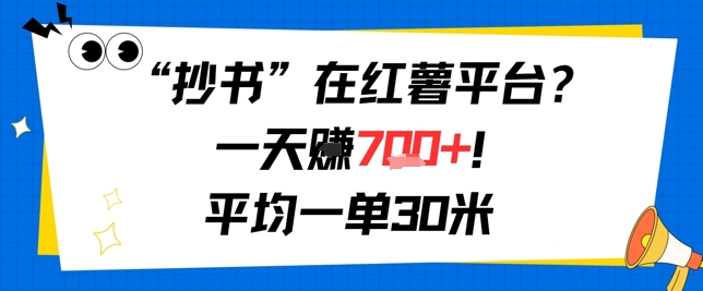 抄书在红薯平台？一天挣几张，平均一单30米，有手就行，新手小白不二之选！-资源鲟