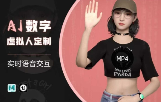 Ai数字人虚拟(智能体)实时语音交互特训营，​自行定制超写实角色AI数字人交互技术-资源鲟