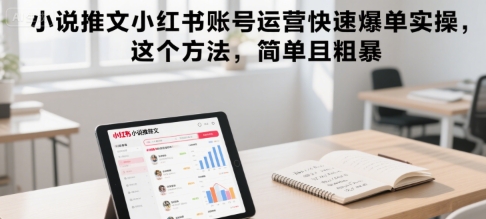 小说推文小红书账号运营快速爆单实操，这个方法，简单且粗暴-资源鲟