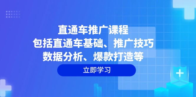 （14001期）直通车推广课程：包括直通车基础、推广技巧、数据分析、爆款打造等-资源鲟
