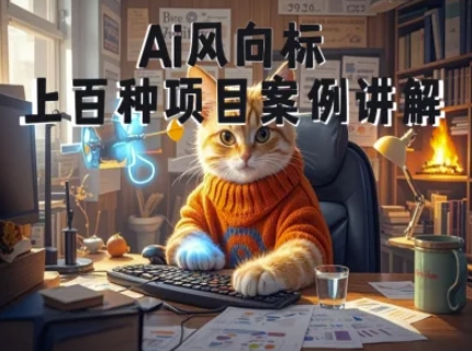 Ai风向标-附100种项目案例玩法-0基础小白到大神ai视频商业应用教学-资源鲟