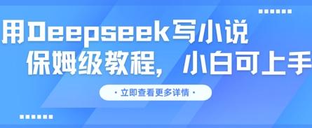 用Deepseek写小说，保姆级教程，小白可实操-资源鲟