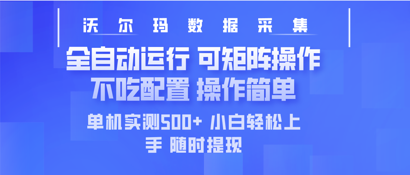 （14560期）最新沃尔玛平台采集 全自动运行 可矩阵单机实测500+ 操作简单-资源鲟