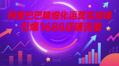 阿里巴巴精细化运营实战课，引爆1688店铺流量-资源鲟