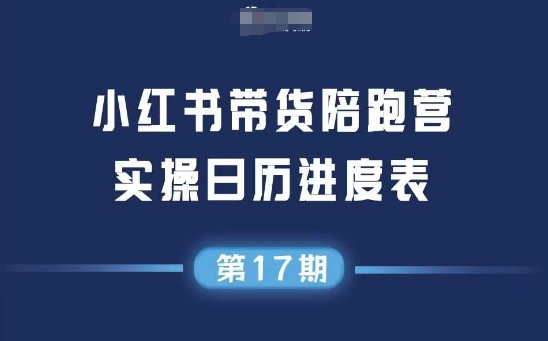 小红书第17期带货陪跑营，不囤货，无不直播，无不投流，通过选品+笔记内容+测品+笔记铺量+矩阵运营打爆款-资源鲟