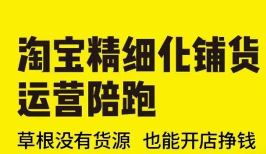 淘宝精细化铺货运营陪跑(部分更新至2025)，草根没有货源 也能开店挣钱-资源鲟
