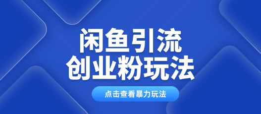 闲鱼引流创业粉0基础及可操作日引流百人保姆级教学-资源鲟
