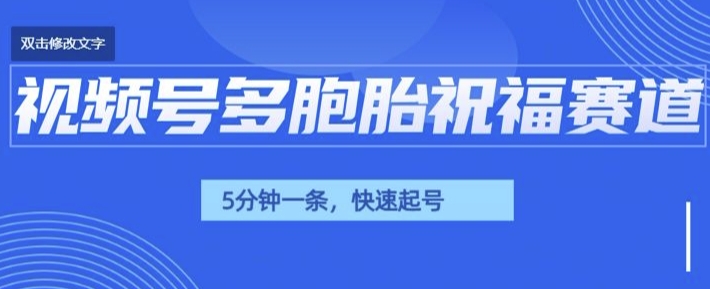 视频号最近爆火赛道，五胞胎送福，圈粉中老年，快速涨粉起号带货-资源鲟