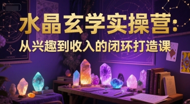 水晶玄学实操营：从兴趣到收入的闭环打造课-资源鲟