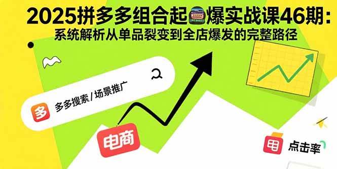 （15816期）2025拼多多组合起爆实战课46期：系统解析从单品裂变到全店爆发的完整路径-资源鲟